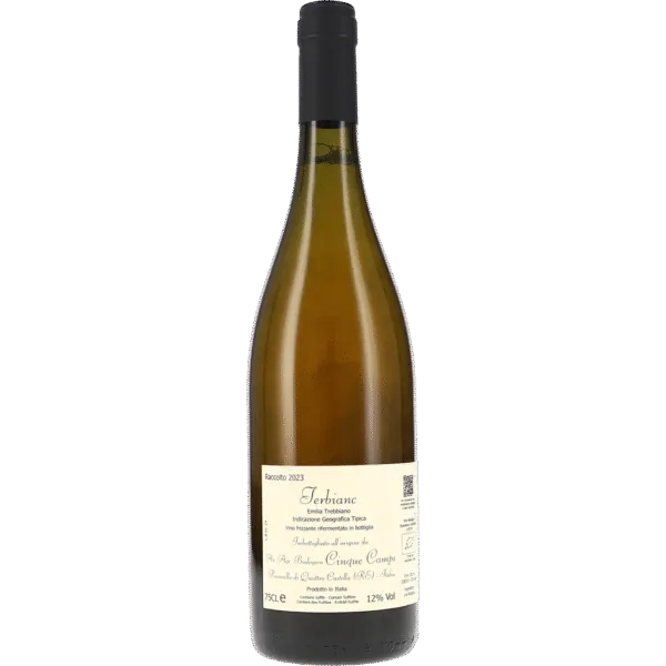 Terbianc Bianco Frizzante Emilia Trebbiano IGT 2023 – Cinque Campi