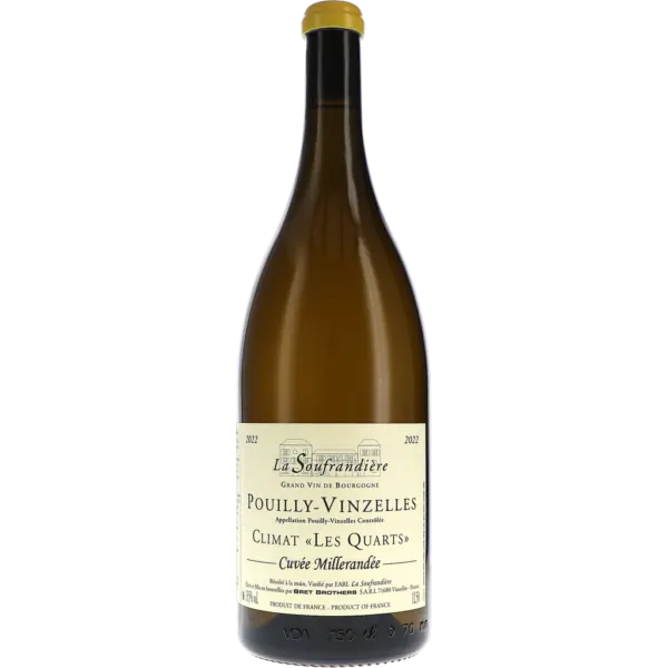 Pouilly-Vinzelles Climat "Les Quarts" Cuvée Millerandée AOC 2022 1500ml Magnum – La Soufrandière