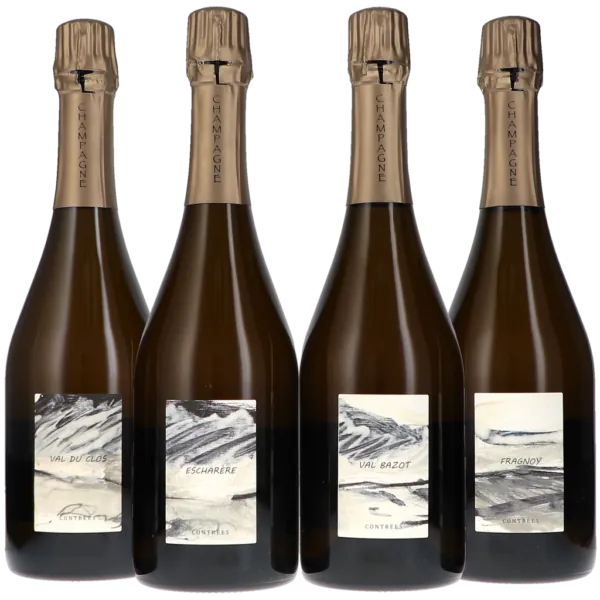 Contrées 4x750ml BdN Brut Nature: Fragnoy Val Bazot Escharère Val du Clos 2012 3000ml Doppel-Magnum – Olivier Horiot