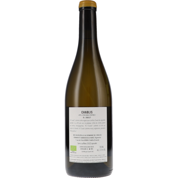 Chablis "á l'ouest" AOC sans sulfite ajouté 2022
