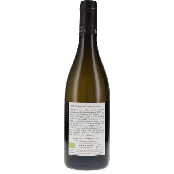 Chablis Gabrielle VV de la Chapelle AOC 2022