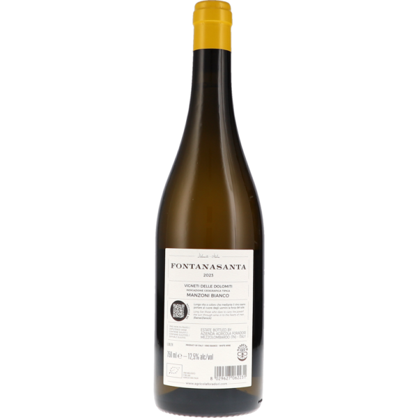 Fontanasanta Manzoni Bianco Vigneti delle Dolomiti IGT 2023