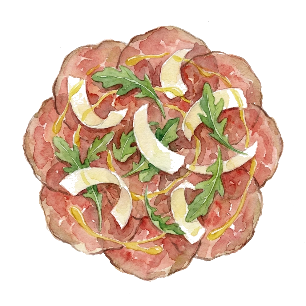 Rinder-Carpaccio mit Rucola und Parmesan – Weinbegleitung