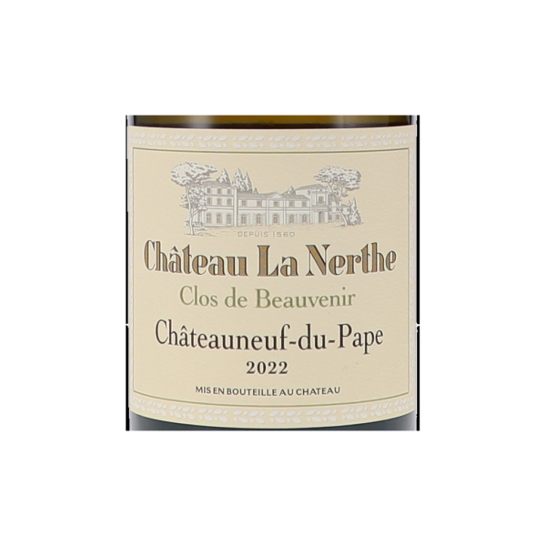 la nerthe chateauneuf du pape clos de beauvenir blanc aoc label afe png
