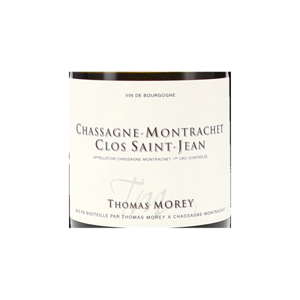 thomas morey chassagne montrachet er cru blanc clos saint jean aoc label eddcffd png