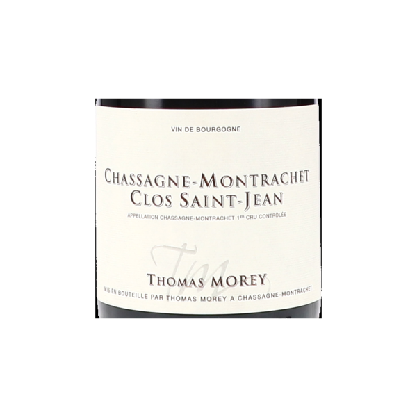 thomas morey chassagne montrachet er cru rouge clos saint jean aoc label aed png