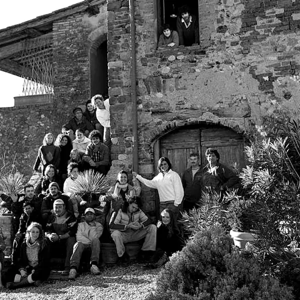 La famille Gelpke-Goldschmidt Corzano e Paterno La famille Gelpke-Goldschmidt devant la maison de maître historique de Corzano e Paterno
