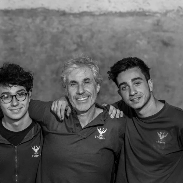 Salvo Foti di I Vigneri Salvo Foti (al centro) di I Vigneri sull'Etna